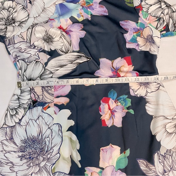 ASOS Women’s Blue Floral Short Sleeve Midi Dress Sz 6 - Picture 7 of 10